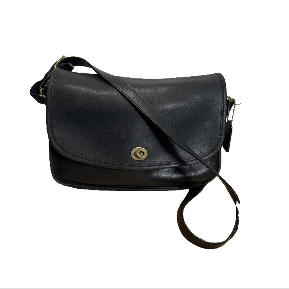 Vintage Coach 9790 city bag black leather purse shoulder crossbody bag